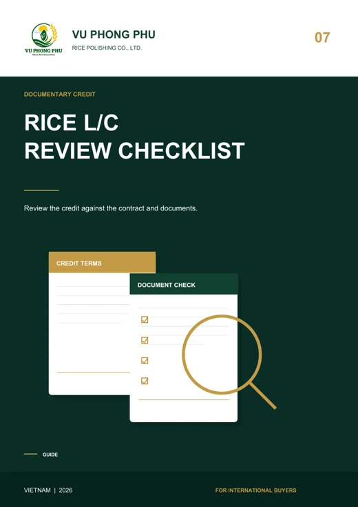 Rice L/C Review Checklist