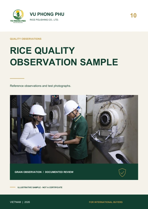 Rice Quality Observation - Sample