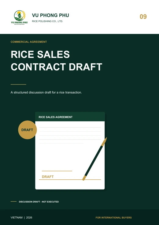 Rice Sales Contract Discussion Draft