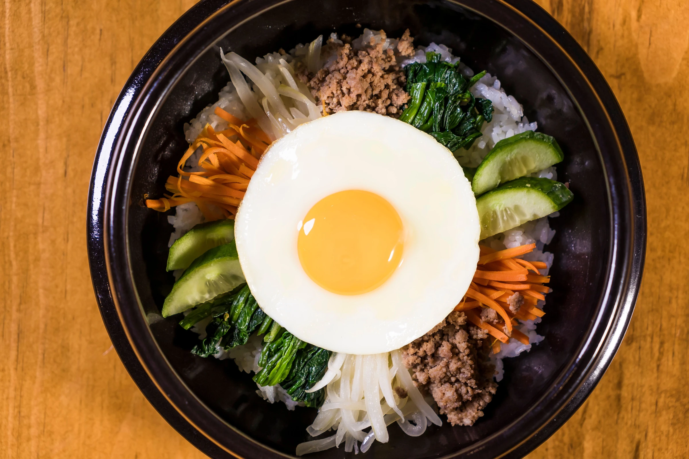 Japonica Bibimbap with Vegetables and Cooked Egg — serving inspiration