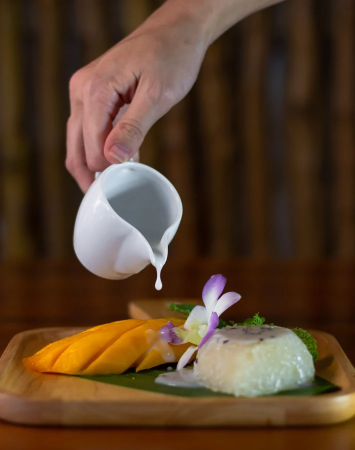 Mango Sticky Rice with Coconut Sauce