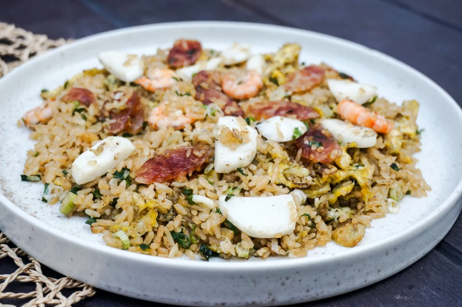 Seafood Fried Rice with Shrimp and Calamari