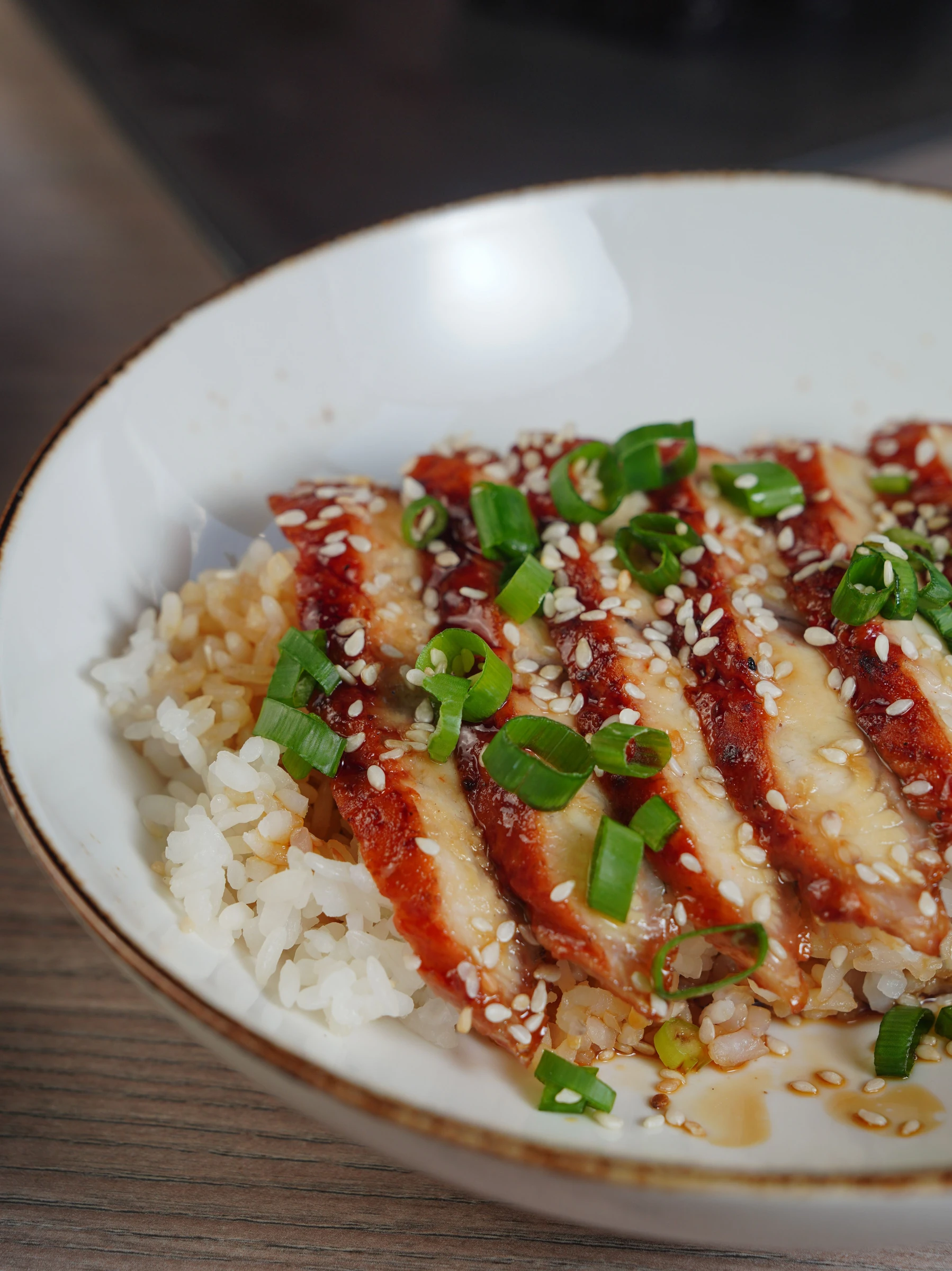 Teriyaki Chicken Rice Bowl with Ginger Glaze — serving inspiration